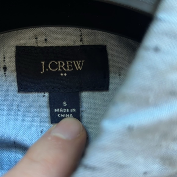 New with tags, J. Crew factory Marled Cotton Shirt sz Small in Ice blue - Picture 3 of 6